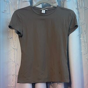 H&M Women's Short Sleeve Crewneck Tee - Brown